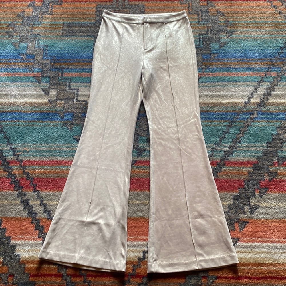 Jealous Tomato - Gold-Shimmer Fashion Pants size Large